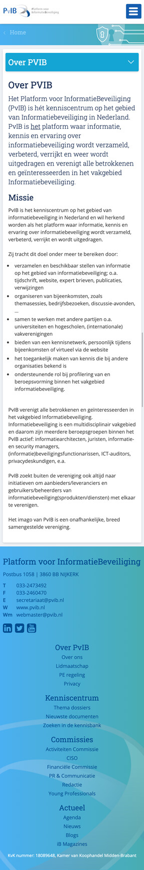 Platform voor Informatie Beveiliging - Scherm 2