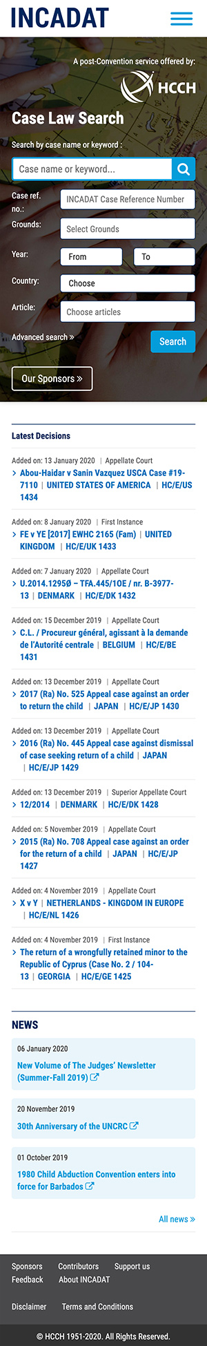 The International Child Abduction Database - Scherm 2