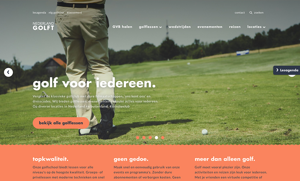 Golf voor iedereen - Scherm 1