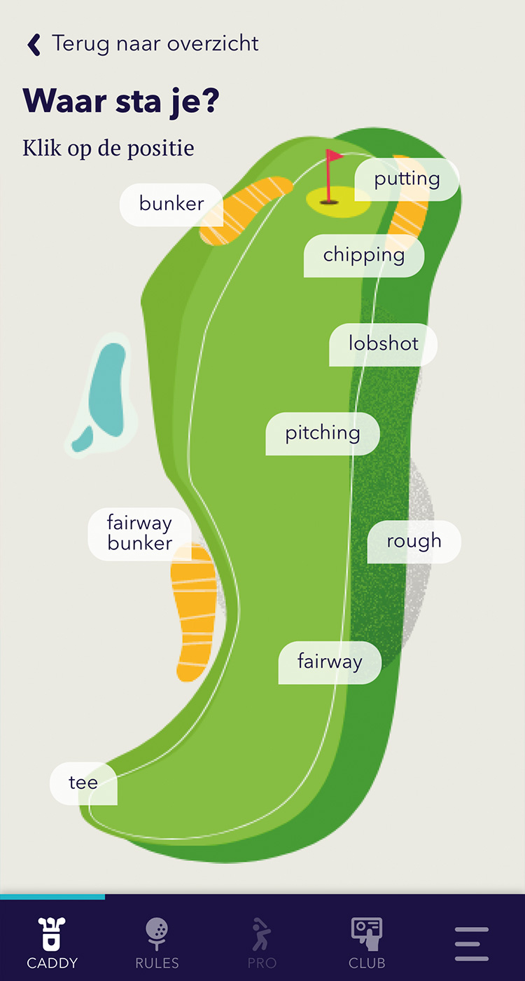 Hello Caddy app voor en door golfers - Scherm 2