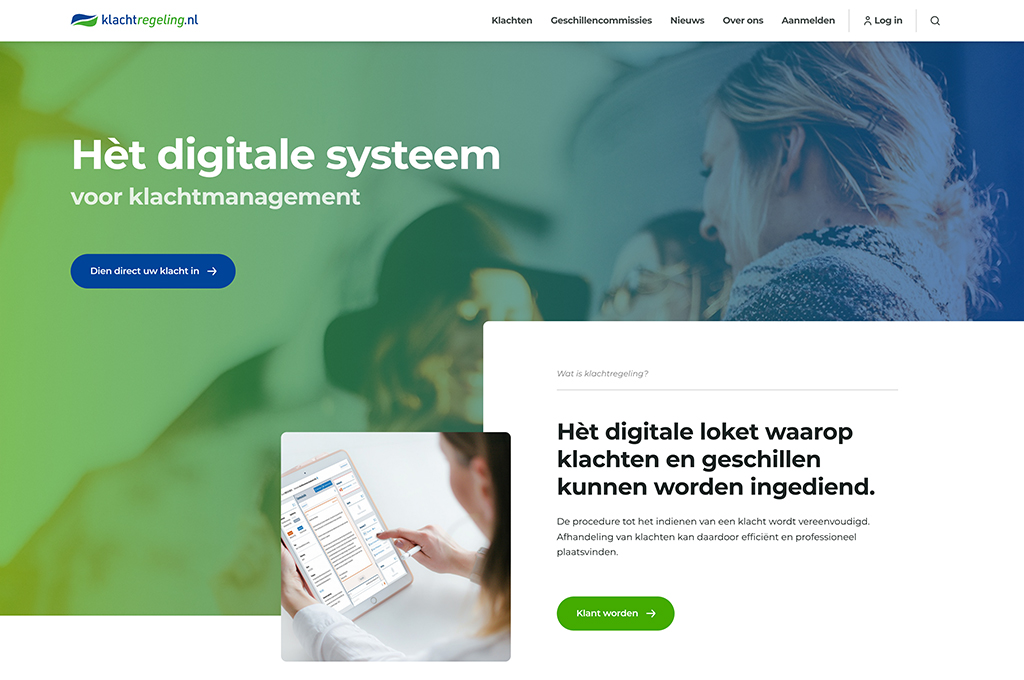 Digitaal Klachten Portaal - Scherm 1