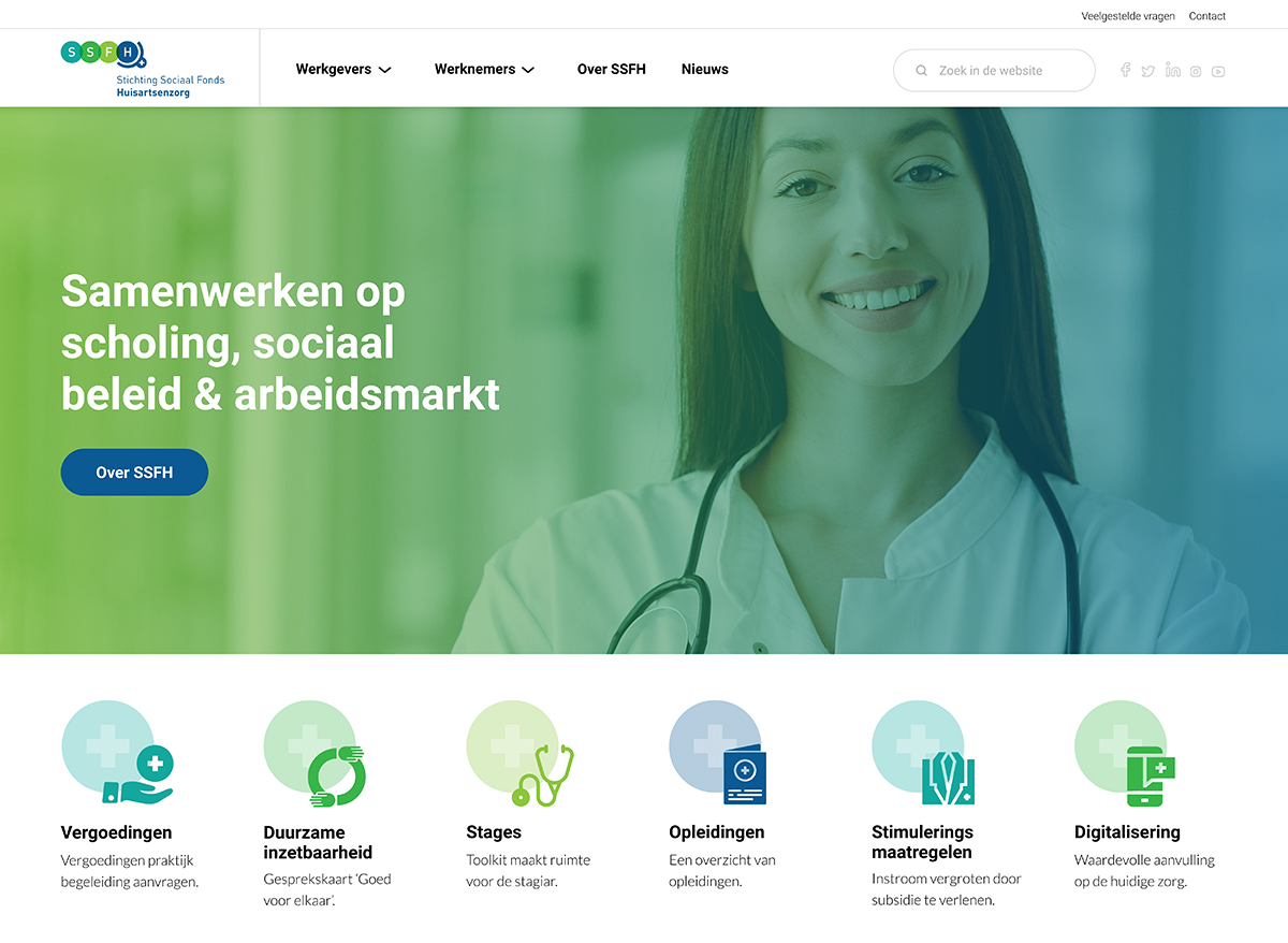 Verenigingen website - Scherm 1