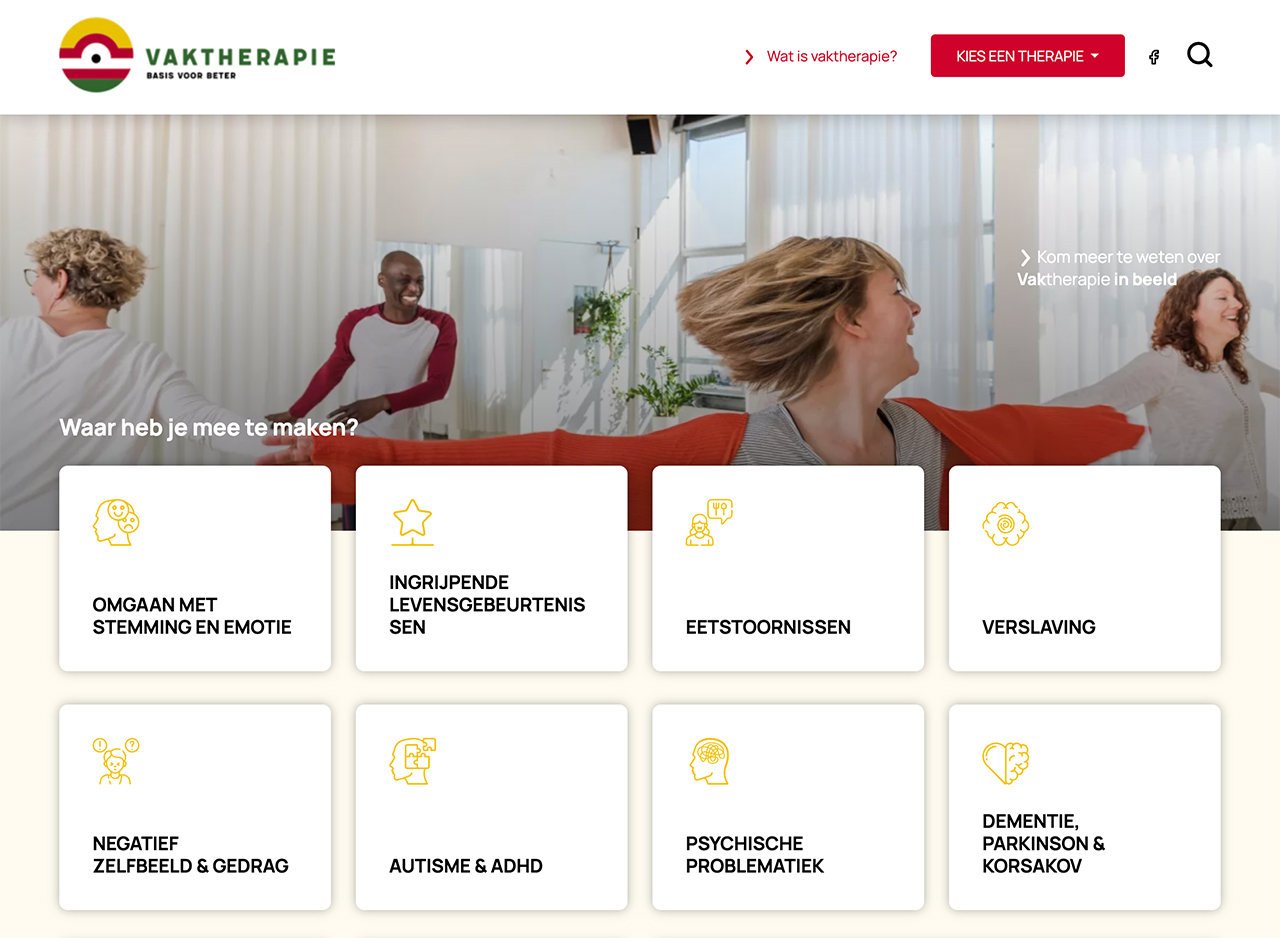 Verenigingen website - Scherm 1